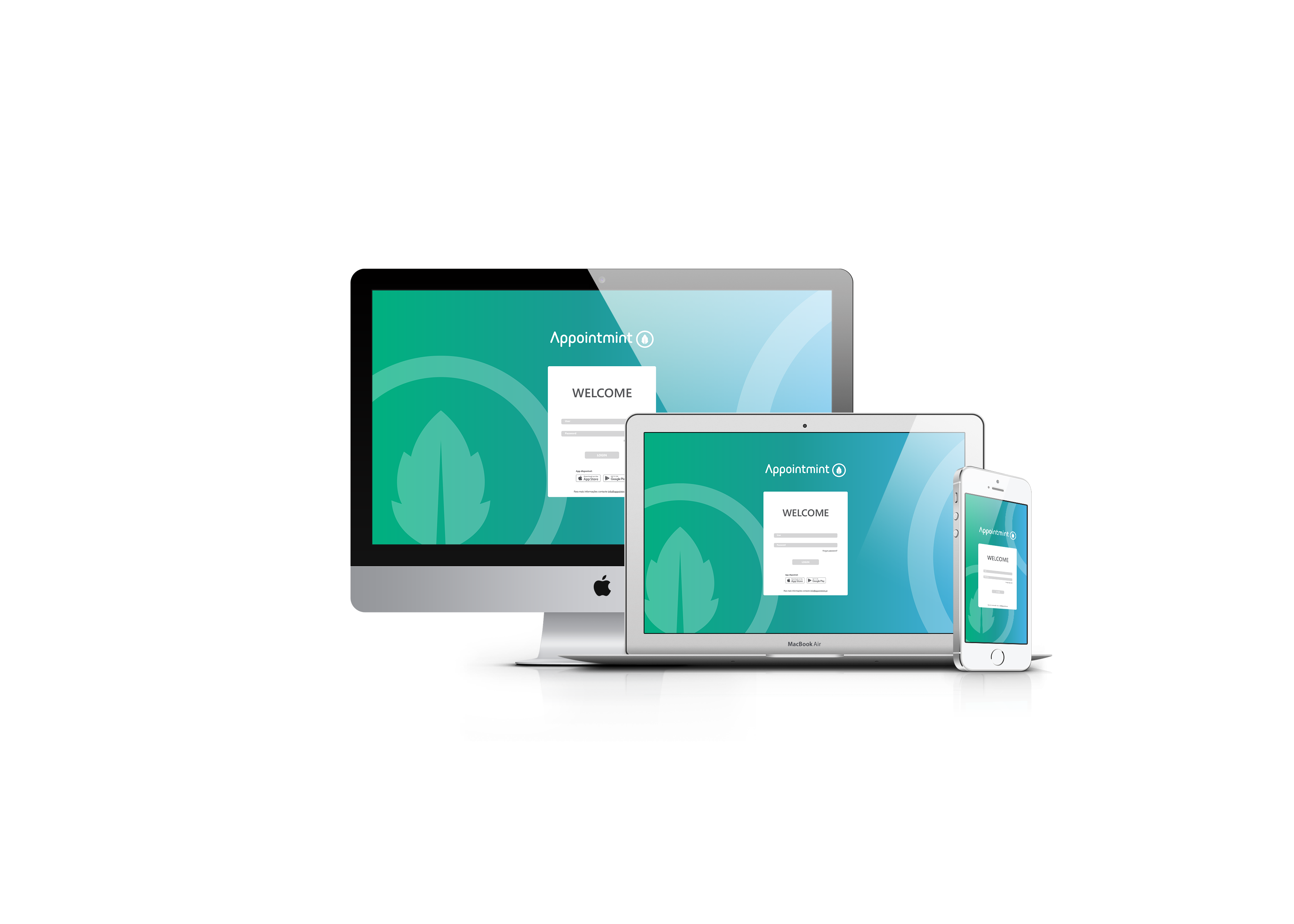 Appointmint displayed on desktop, laptop, and mobile devices